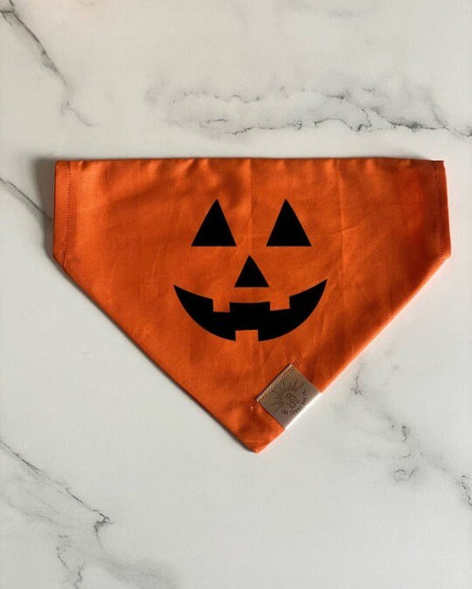 Over the Collar Dog Bandana-Jack-O Lantern-Personalized Dog Bandana-Customized Dog Bandana-Dog Gift-Halloween Bandana-Fall Bandana-Spooky