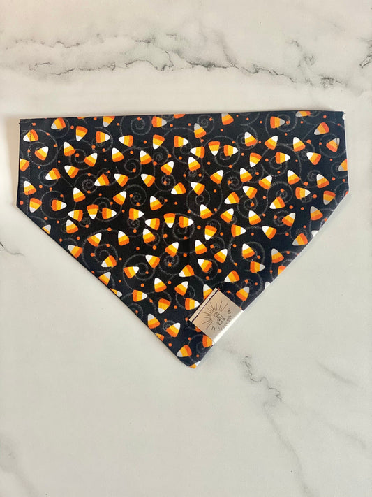 Over the Collar Dog Bandana-Candy Corn-Personalized Dog Bandana-Customized Dog Bandana-Dog Gift-Halloween Bandana-Fall Bandana-Spook