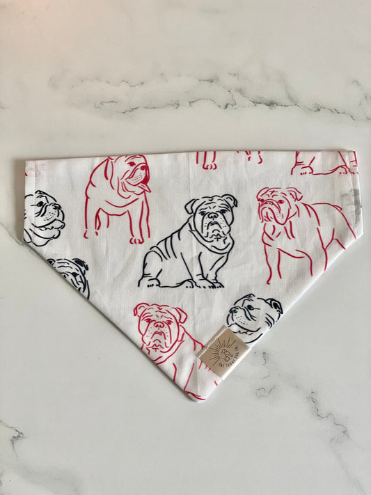 Over the Collar Dog Bandana-Georgia Bulldogs-Personalized Dog Bandana-Customized Dog Bandana-Dog Gift-College Dog Bandana-Football Bandana