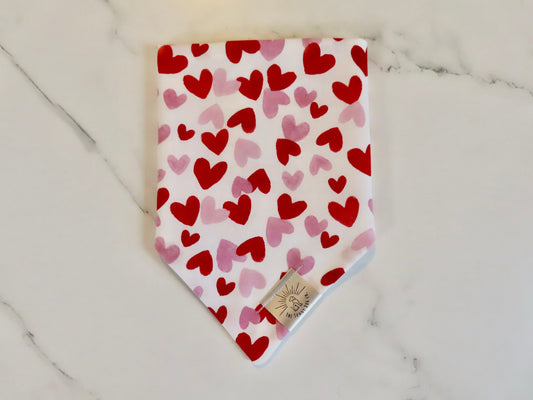 Over the Collar Dog Bandana-Sweetheart-Valentine’s Day-Heart Bandana-Personalized Dog Bandana-Customized Dog Bandana-Christmas Bandana