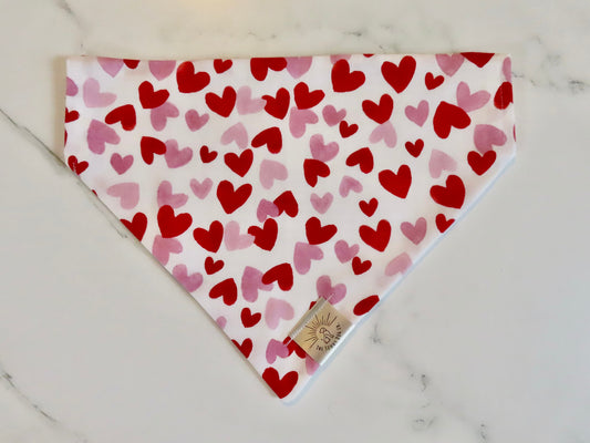 Over the Collar Dog Bandana-Sweetheart-Valentine’s Day-Heart Bandana-Personalized Dog Bandana-Customized Dog Bandana-Christmas Bandana