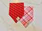 Over the Collar Dog Bandana-Valentine’s Day Plaid-Valentine’s Day-Heart Bandana-Personalized Dog Bandana-Customized Dog Bandana-