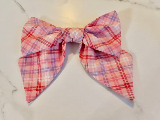 Over the Collar Dog Bow Tie-Valentines Plaid-Standard Bow-Sailor Bow-Valentine’s Day Dog Bow Tie-Valentines Dog Style-Valentine’s Dog Gift