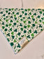 Over the Collar Dog Bandana-Tie on Bandana-4 Leaf Clover-St Patrick’s Day Bandana-Personalized Dog Bandana-Customized Dog Bandana