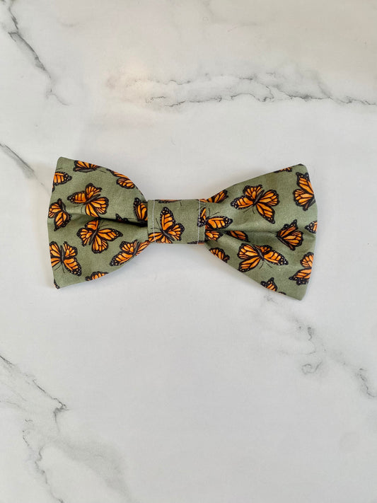 Over the Collar Dog Bow Tie-Monarch Butterfly Bow Tie-Standard Bow-Sailor Bow-Spring Dog Bow Tie-Floral Dog Bandana-Spring Bow Tie