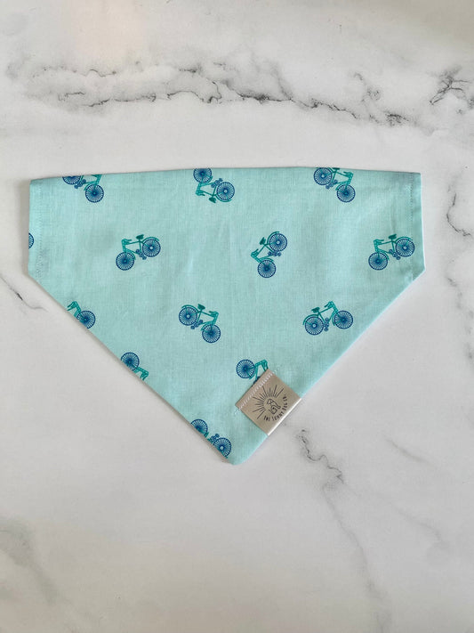 Over the Collar Dog Bandana-Bicycle-Spring-Bike Dog Bandana-Bandana-Personalized Dog Bandana-Customized Dog Bandana-Happy Easter Bandana