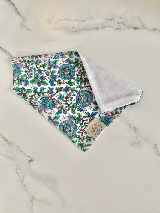 Over the Collar Dog Bandana-Spring Paisley-Paisley Dog Bandana-Bandana-Personalized Dog Bandana-Customized Dog Bandana-Spring Dog Bandana